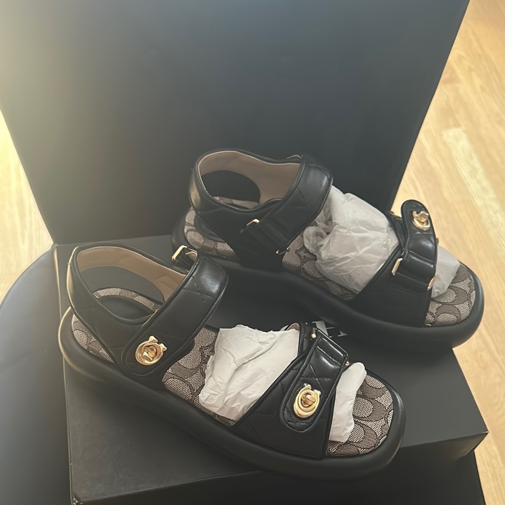 Coach Leather Sandals